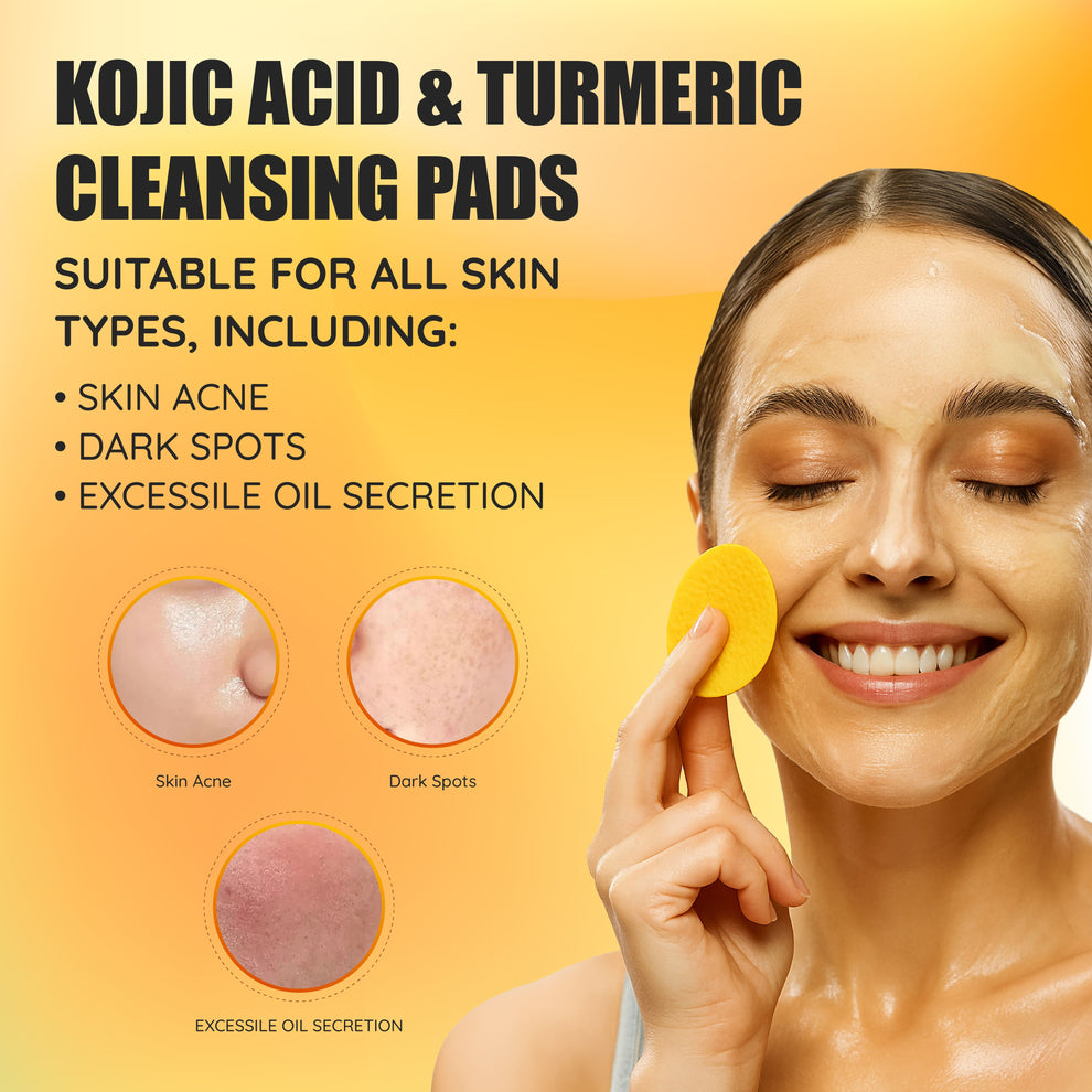 Turmeric & Kojic Acid Cleansing Pads(60 pass)✨